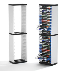 heatfun storage tower for ps5 games, storage stand for ps5 ps4 xbox one games (for 36 game boxes)