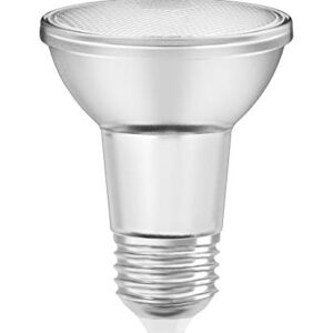 SYLVANIA LED TruWave Natural Series PAR20 Light Bulb, 50W Equivalent, Efficient 6W, Medium Base, Dimmable, 3000K, White - 1 Pack (40920)