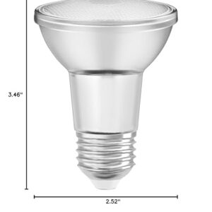 SYLVANIA LED TruWave Natural Series PAR20 Light Bulb, 50W Equivalent, Efficient 6W, Medium Base, Dimmable, 3000K, White - 1 Pack (40920)