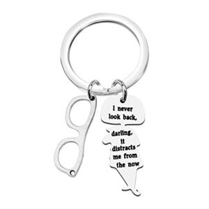 WSNANG Edna Movie Keychain I Never Look Back Darling it distracts from The Now Keychain Movie Lover Gift (keychain)