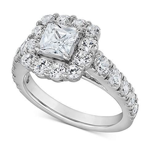 Aihpos Engagement Ring Sets Bridal Sets Wedding Rings for Women, 1 Carat Center Princess Cut Moissanite Bridal Ring Set 925 Sterling Silver 10K 14K 18K Gold (18K Gold)