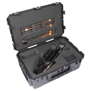 skb iseries ravin r26 and r29 heavy duty hard shell military grade crossbow case with rubber cushion, gasket, and comfort grip handle, black