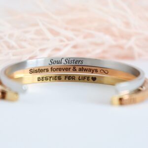 MIA·MIA Personalized Bracelets for Women, Custom Inspirational Engraved Names, Dates & Messages Cuff Bangles