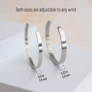 MIA·MIA Personalized Bracelets for Women, Custom Inspirational Engraved Names, Dates & Messages Cuff Bangles