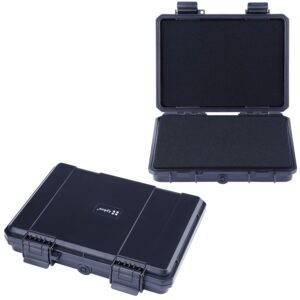 lykus hc-2110 mini hard case dry box with foam insert, interior size 8.3x5.9x1.5 inch, ip66 splash-proof