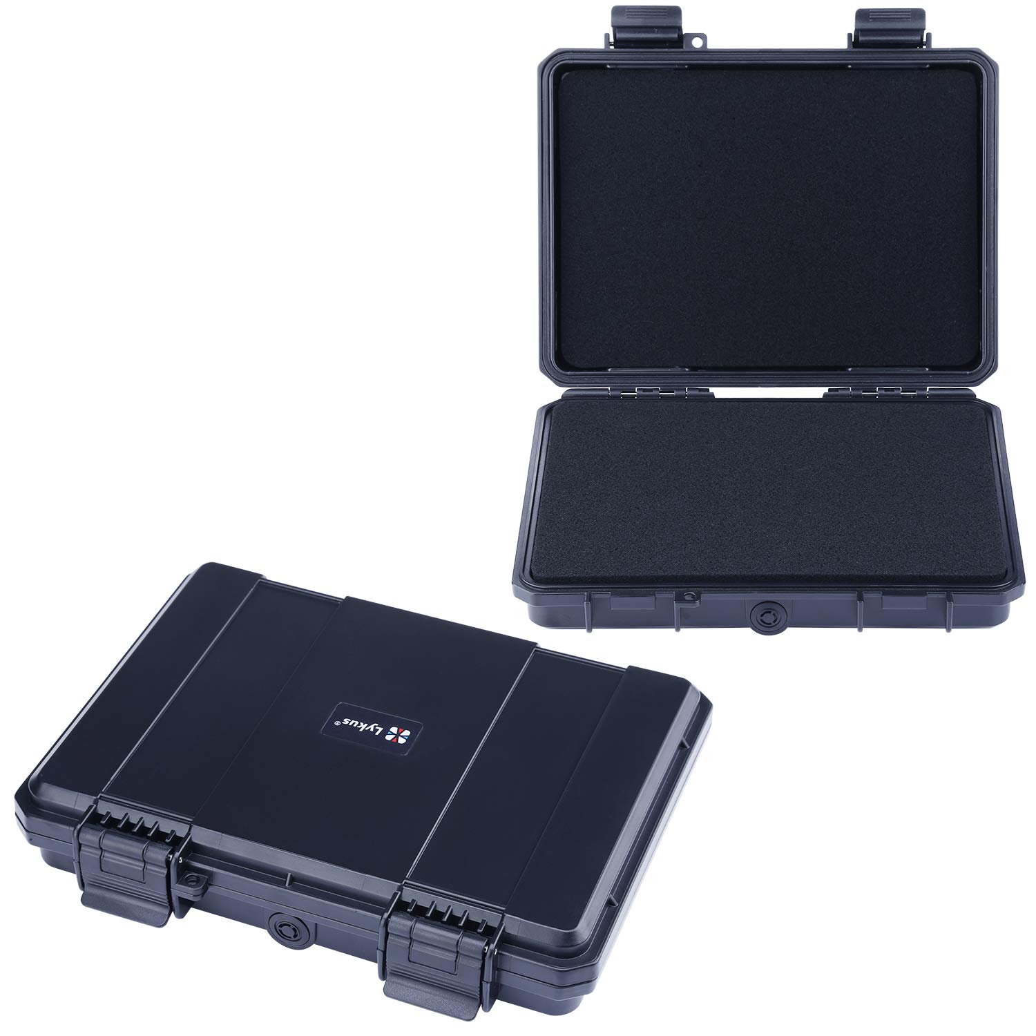 Lykus HC-2110 Mini Hard Case Dry Box with Foam Insert, Interior Size 8.3x5.9x1.5 inch, IP66 Splash-Proof