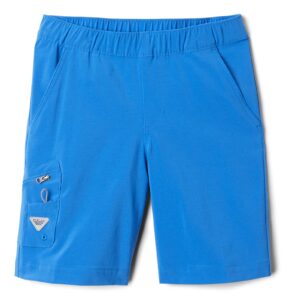 columbia youth boys terminal tackle short, vivid blue, x-large