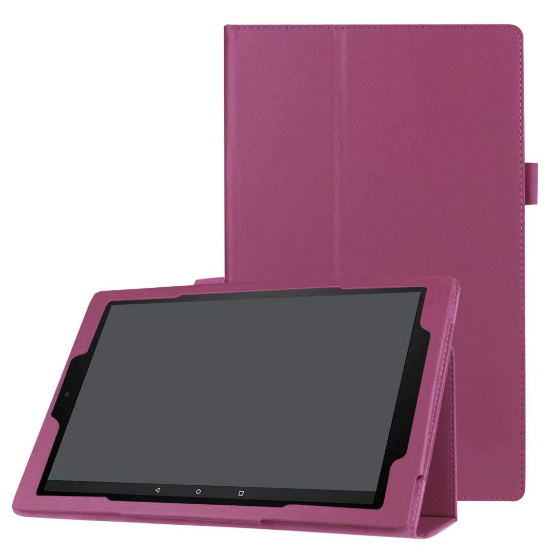 for Amazon All-New Kindle Fire HD10 7th 9th Generation Smart Cover, Ultra Slim Folio Stand Auto Sleep/Wake Up Leather Case for All New Fire HD 10 (2017 Release) (2019 Release) 10.1 inch (Li-Purple)