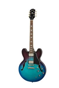 epiphone es335 figured top semi hollowbody, blueberry burst