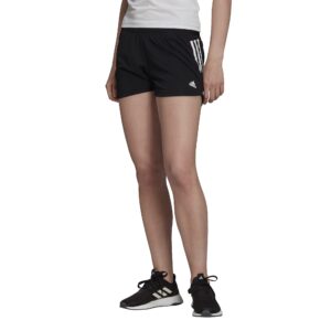 adidas women's knit 3-stripes sport shorts, black/white, x-large