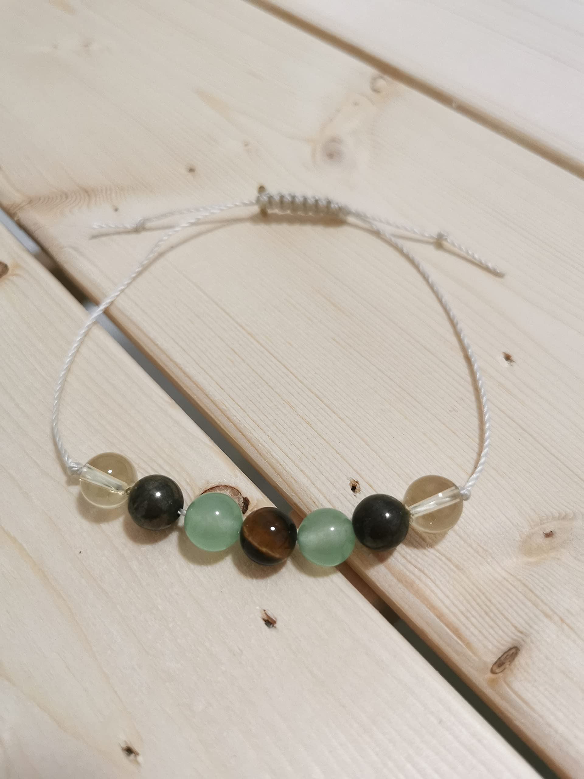 LFaize Money Maker, Pyrite, Aventurine, Tiger Eye, Citrine, Meditation, Wealth, Abundance, Prosperity, String Bracelet