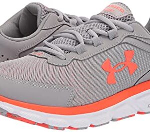 Under Armour Women's Charged Assert 9 Marble, Gray Wolf (101)/White, 9 M US