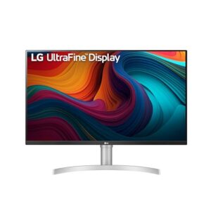 lg 32un550-w monitor 32" uhd (3840 x 2160) display, dci-p3 90% color gamut, hdr 10, amd freesync, borderless design, tilt/height adjustable stand - silver