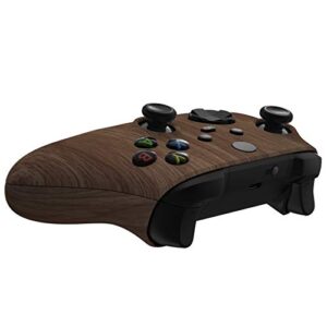 eXtremeRate Side Rails Grips Shell for Xbox Core Wireless Controller, Wood Grain Replacement Part Front Housing Cover Handles Faceplate for Xbox Series X & S Controller [Controller Excluded]