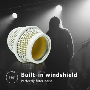 CAROL Dynamic Microphone with Unidirectional, E dur-916S, Optimized for All Vocal Applications, Minimizes Handling Noise Without Compromising Sound Quality (White Edition)