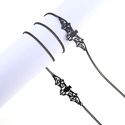 HAISENGO Black Bat Glasses Chain for Women Men Kawaii Eyeglasses Chain Holder Strap Cord for Sunglasses Eyewear (black bat)