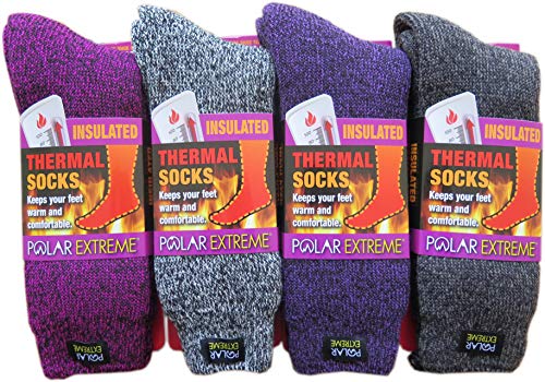 Polar Extreme Ladies Heat Socks, 2 Pair, Size 9-11,