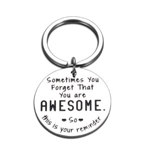 SYGUNAR Funny Inspirational Keychain Gifts Birthday Christmas Gifts for Women Men Best Friend BFF Him Her Thank You Gift for Coworker Boss Graduation Gifts for Daughter Son Students Key Chain