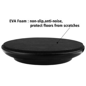 Eison Piano Caster for Grand Piano, Wood Piano Caster Cups Floor Protectors for Hardwood Floor,with Non-Slip & Anti-Noise Foam Piano Casters Pad, Set of 3,Black