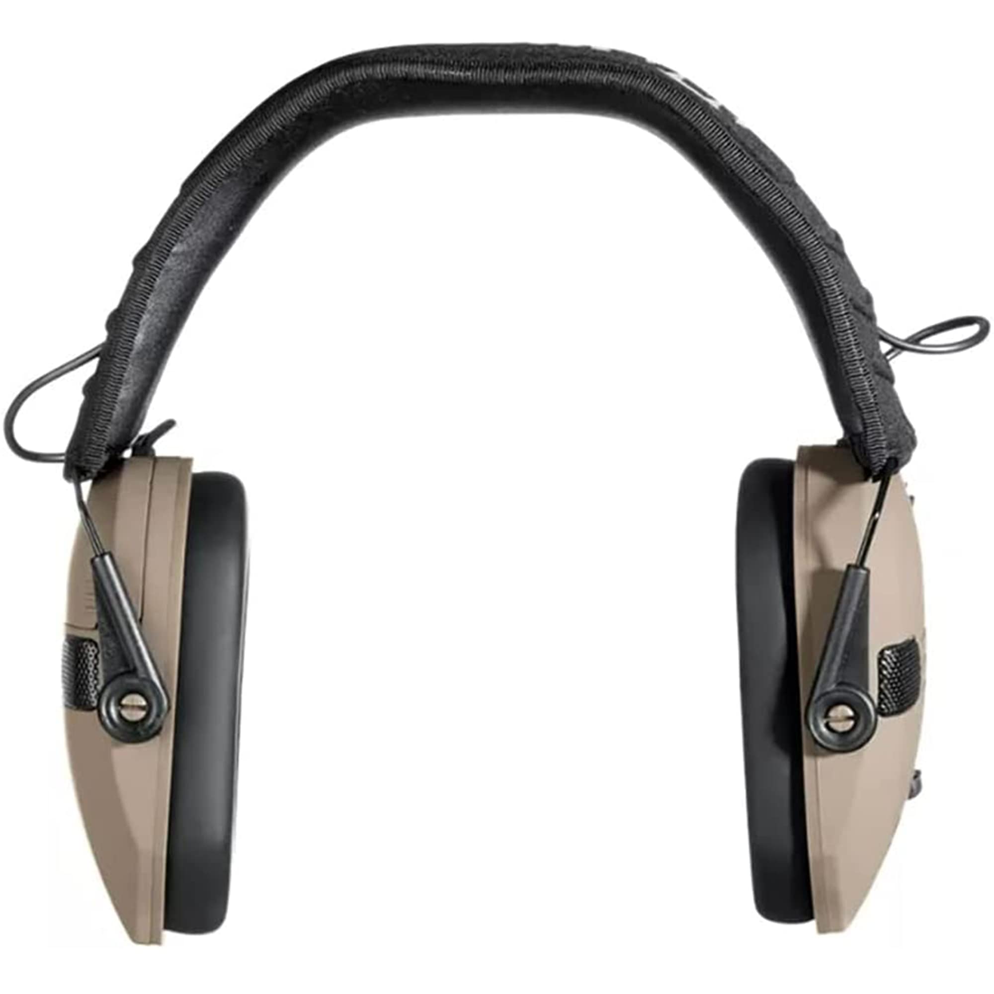 Walker's Razor Slim Shooter Electronic Hunting Folding Hearing Protection Earmuffs w/ 23dB Noise Reduction & Sound Amplification, Tan Patriot (4 Pack)