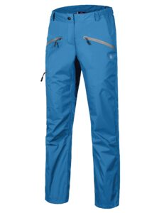 little donkey andy women's lightweight waterproof rain pants breathable hiking pants for outdoor fishing swedish blue xl