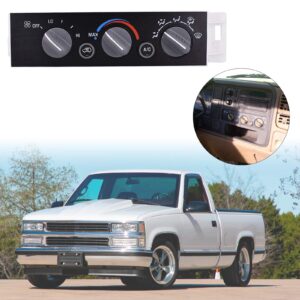 Heater A/C Control Switch Panel Module Without Rear Window Defogger Fits for 1996-2002 Chevy GMC Pickup Truck Replaces 9378815 599-007 16238895