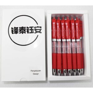 fengtaiyuan adrp18, retractable gel pens, 0.5mm, red ink, fine point, writting smooth, 18 pack (red-adrp18)