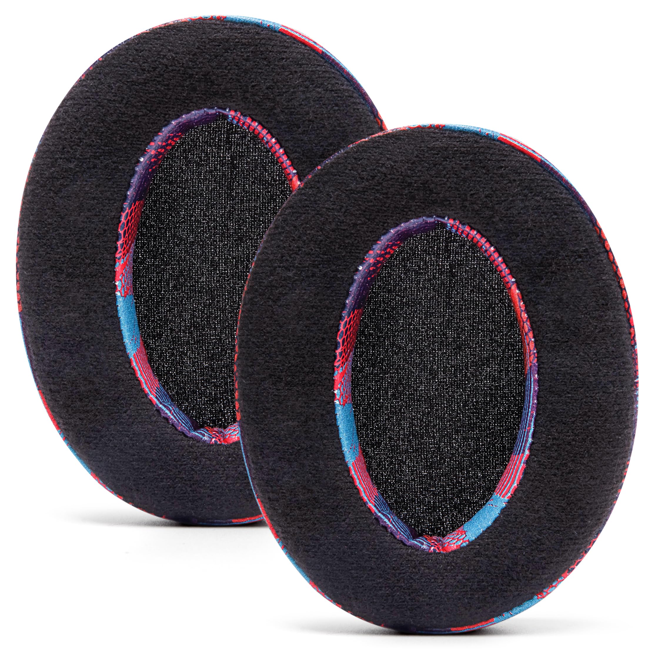 WC PadZ Velour - The Ultimate Upgraded Earpads by Wicked Cushions - Compatible with Audio Technica, HyperX, SteelSeries Arctis & More - Extra Thick - Bigger Opening - Soft Memory Foam | (Speed Racer)