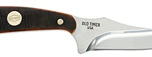 Old Timer Generational USA Series 152OTG Sharpfinger Fixed Blade Knife with Stainless Steel Clip Point Skinner Blade, Bone Handle, and Made in USA for Hunting, Skinning, Field Dressing and Outdoors