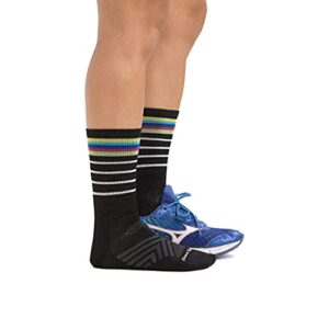 Darn Tough Women's Stride Micro Crew Ultra-Lightweight - Large Gray Merino Wool Socks for Running