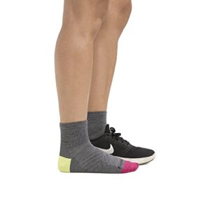 Darn Tough Women's 1/4 Ultra-Lightweight Run Sock (Style 1044) - Black, Small