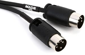 boss bmidi-pb2 midi cable with adjustable straight/angled din connectors - 2 foot