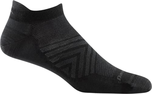 Darn Tough Men's Run No Show Tab Ultra-Lightweight Running Sock (Style 1033) - Black, Large