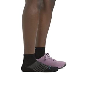 Darn Tough Women's Run Quarter Ultra-Lightweight with Cushion Running Sock (Style 1048) - Black, Medium