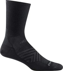 darn tough men's micro crew ultra-lightweight run sock (style 1035) - black, large