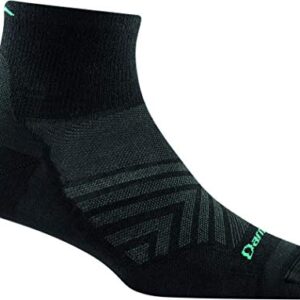 Darn Tough Women's 1/4 Ultra-Lightweight Run Sock (Style 1044) - Black, Small