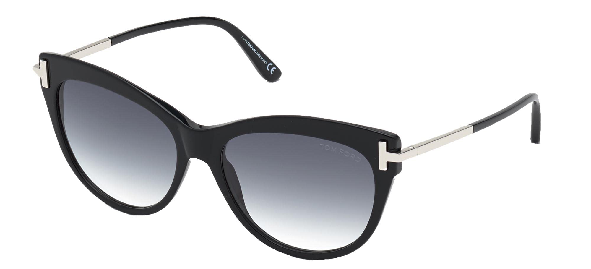 Tom Ford Cat Eye Sunglasses TF821 Kira 01B Black/Palladium 56mm FT0821