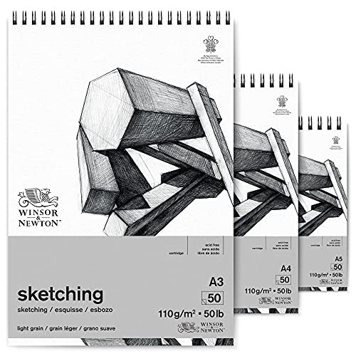 Winsor & Newton Classic Sketching Paper Pad, 11" x 14", 50 Sheets, 110gsm, Extra White