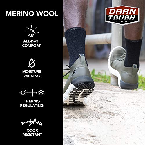 Darn Tough Men's Micro Crew Ultra-Lightweight Run Sock (Style 1035) - Black, Large