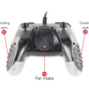 Nyko Air Glow - LED Fan-Cooled Wired Controller for Switch - LED Light Show and Hand Cooling Fan - Wired 10Ft Cable - Nintendo Switch