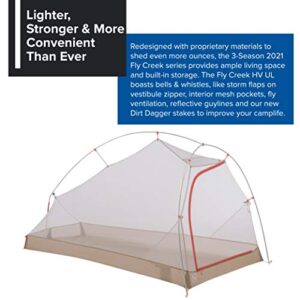 Big Agnes Fly Creek HV UL1 Ultralight Tent with UV-Resistant Solution Dyed Fabric