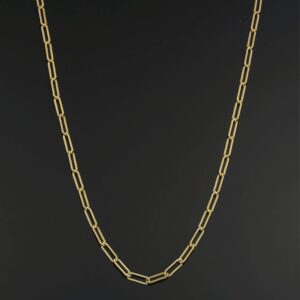 Kooljewelry Solid 14k Yellow Gold Filled Paperclip Chain Necklace (2.5 mm, 36 inch)