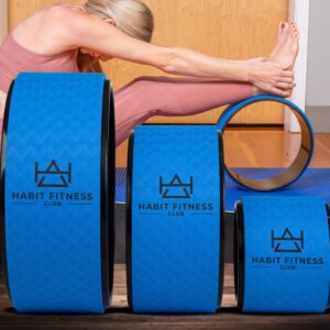 Habit Fitness Club - Yoga Wheel Set (Pro Series)- Best Roller Wheels for Relieving Back Pain, Correcting Posture & Yoga Pose & Stretching Assistant