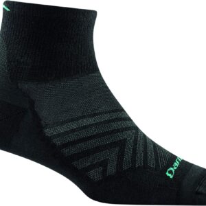 Darn Tough Women's 1/4 Ultra-Lightweight Run Sock (Style 1044) - Black, Medium