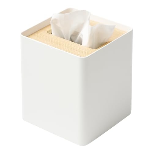 Yamazaki Home Box Cover Steel | Tissue Case, One Size, Ash