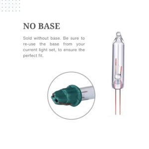 10 Clear 12 Volt Replacement Mini Glass Bulbs, NO Base - Incandescent - .08amp, 0.96watt (Clear)