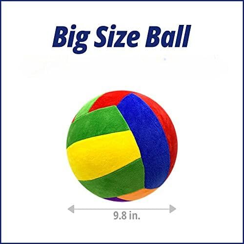 i-Scream Balloon Ball - 7.9" (20 cm) Soccer Ball Size, Washable, Safe, Soft Suede Material Cover with Balloon Inflation Pipe for Indoor and Outdoor, PE/Classroom Activities, Parties, and Games