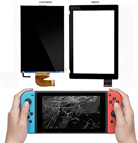 Replacement LCD Screen and Digitizer Touch Screen Set for Nintendo Switch 2017 HAC-001(Remove The 2 Sides Film Before Installation)(Not Included Adhesives)