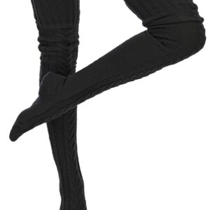 Leoparts Women's Cable Knitted Thigh High Boot Socks Extra Long Winter Stockings Over Knee Leg Warmers