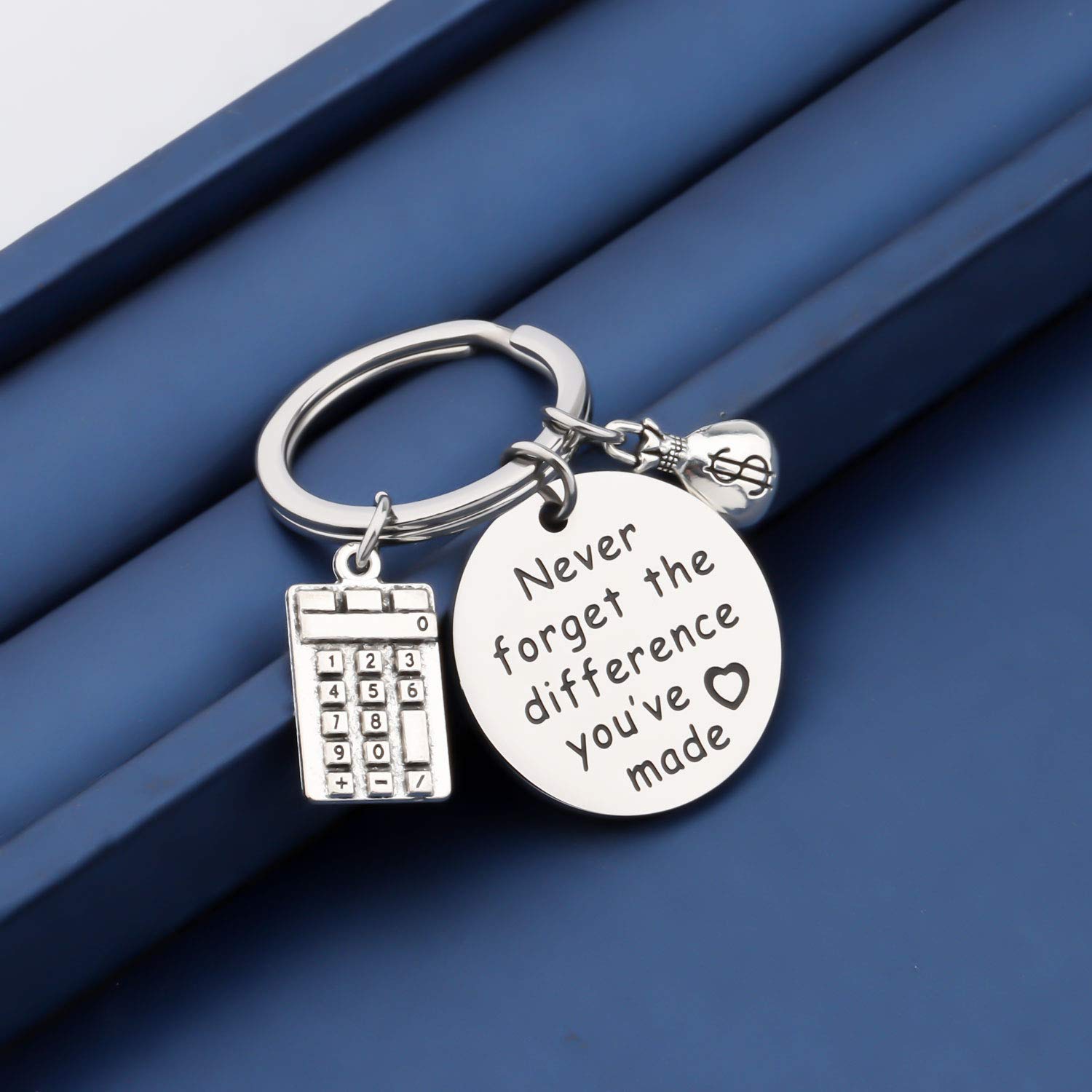 MYOSPARK Accountant CPA Keychain Never Forget The Difference You've Made Accounting Jewelry (difference accountant kc)